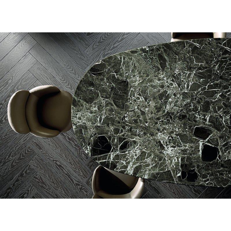 Oval Siyah Mermer Masa 240x130 cm - 92038