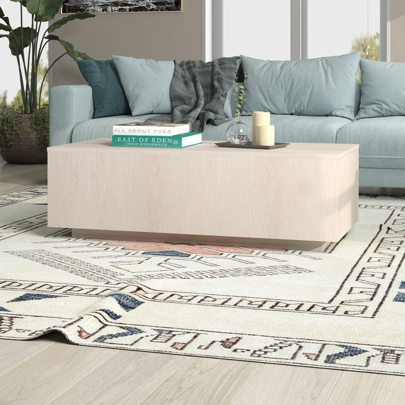 Paxton Endüstriyel Ahşap Dikdörtgen Orta Sehpa 121x56x56 cm - 104524