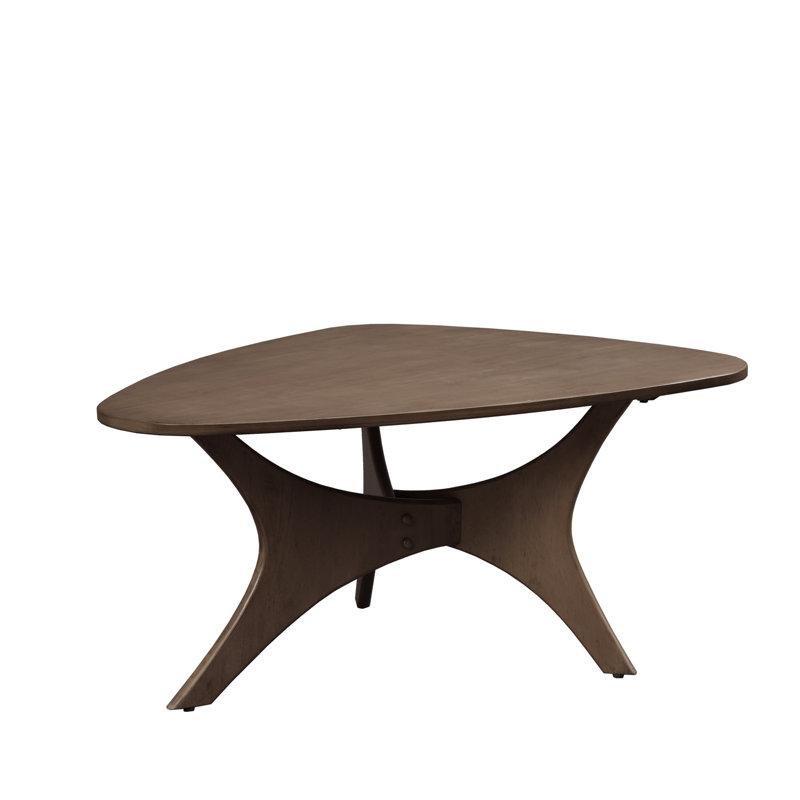 Pecan Endüstriyel Ahşap Üçgen Orta Sehpa 44 x 69 x 43 cm - 104629