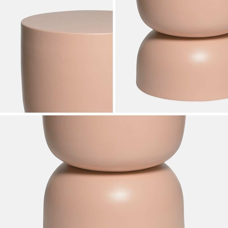 Pembe Metal Minimalist Gold Yan Sehpa-32x42 cm - 111752