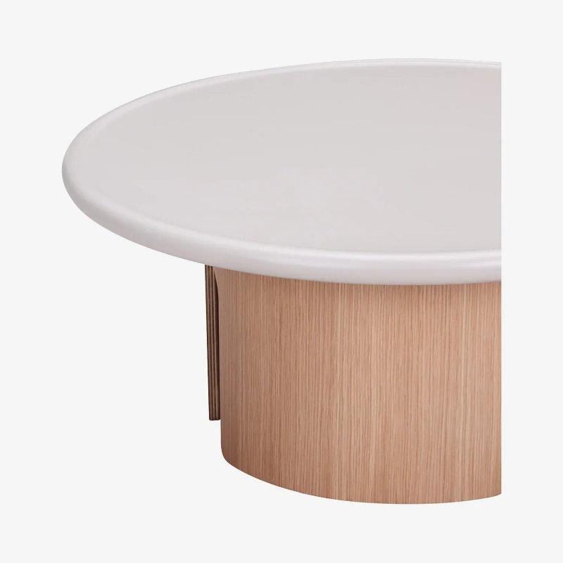 Pimoda Yuvarlak Orta Sehpa Mat Krem 80 cm - 103762