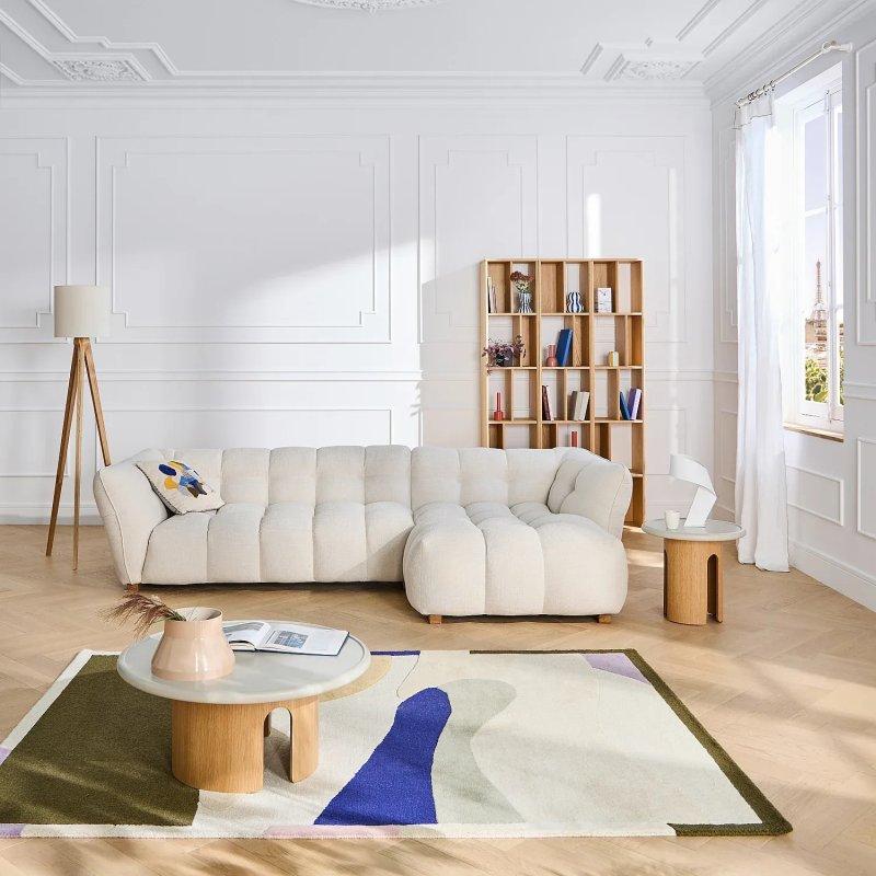 Pimoda Yuvarlak Orta Sehpa Mat Krem 80 cm - 103762