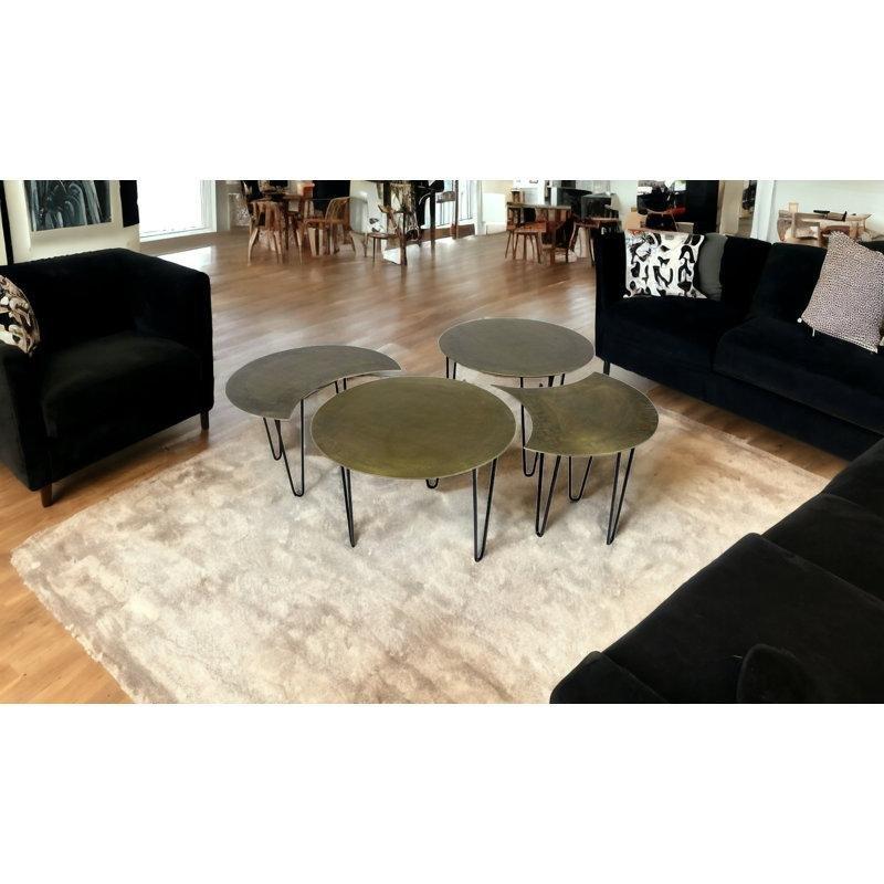Pirinç Orta Sehpa Yuvarlak 61 cm (4 Adet) - 104722