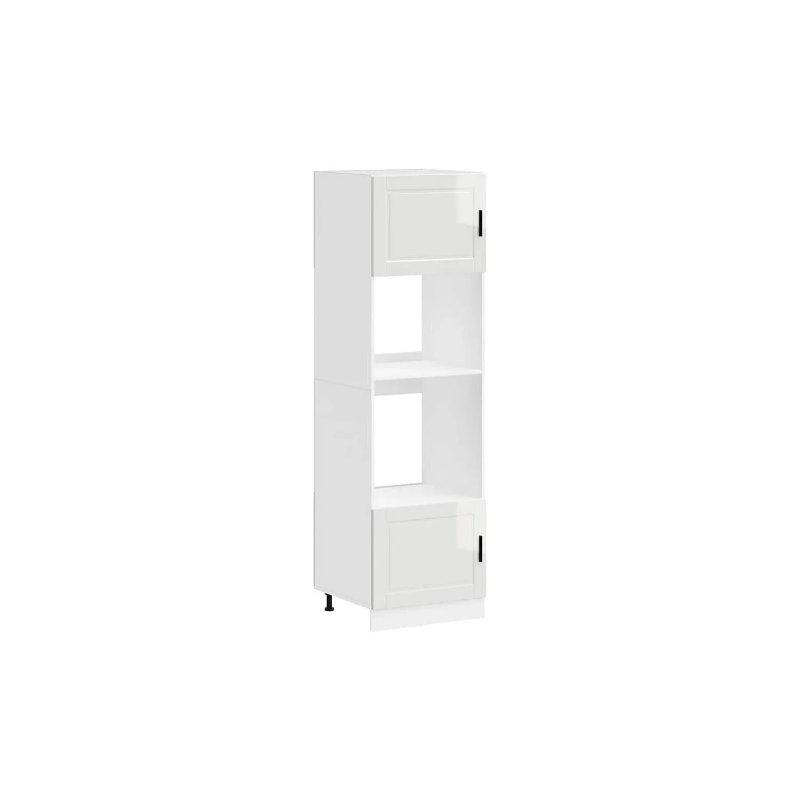 Porto Beyaz Parlak Endüstriyel Ahşap Fırın Dolabı 60x57x207 cm - 100659