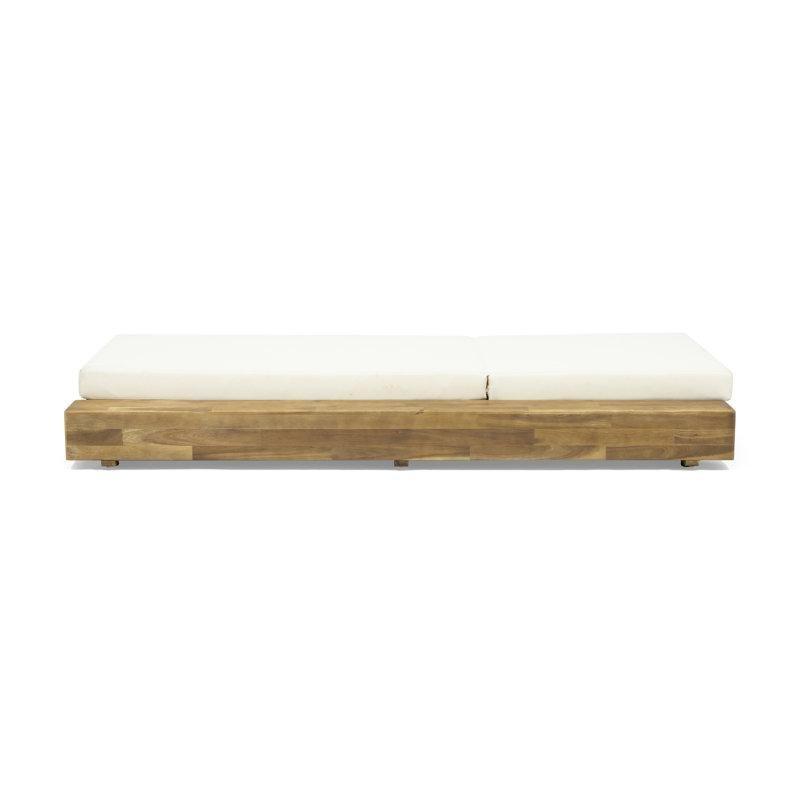 Rattan Dinlenme Koltuğu Seti, Ayarlanabilir Sırtlıklı, Krem Minderli 4'lü-100 x 99 x 195 cm - 109493