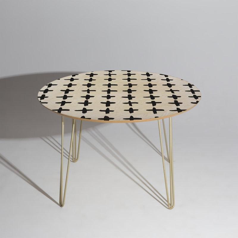 Renkli Orta Sehpa 97x48x48 cm Masif Ahşap Dikdörtgen Gold Ayaklı - 105478