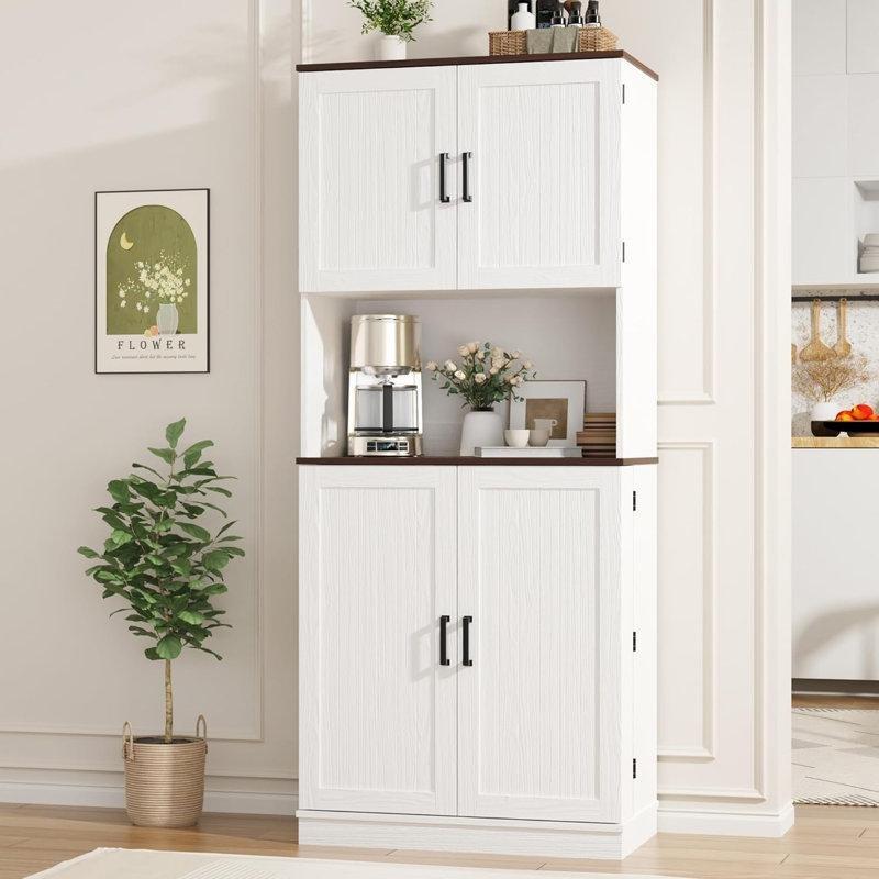 Rustik Beyaz MDF Çok Amaçlı Dolap 180x77x40 cm - 92959