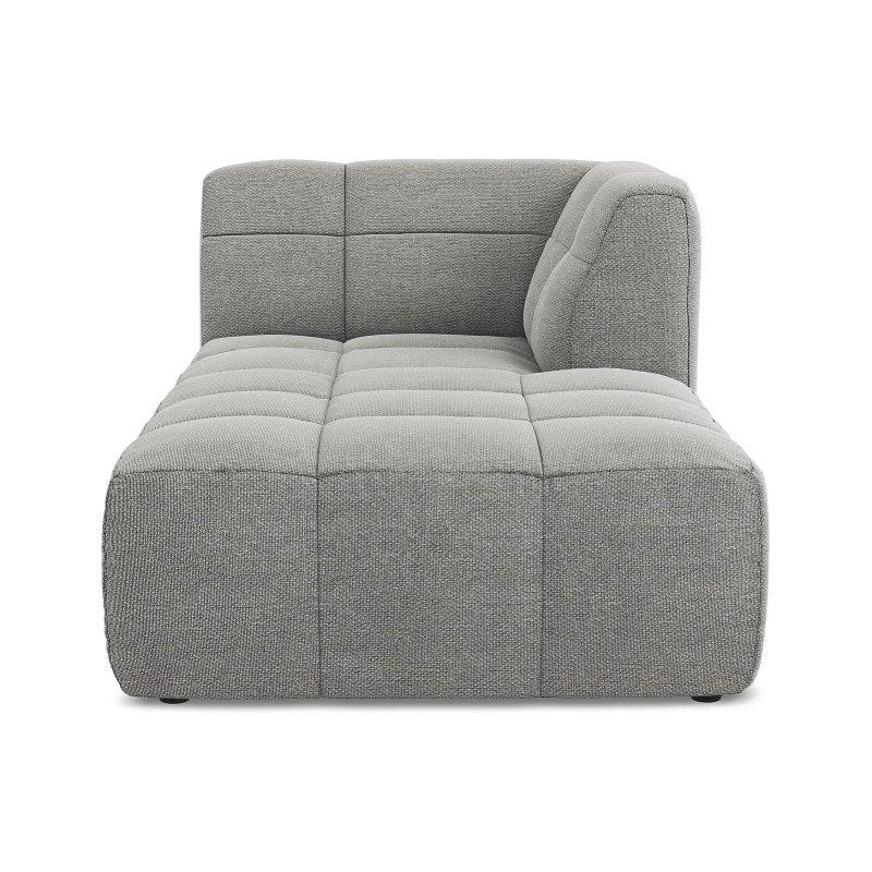 Sağ Kolçaklı Bukle Kumaş Dinlenme Koltuğu Açık Gri-175x77x101 cm - 109919