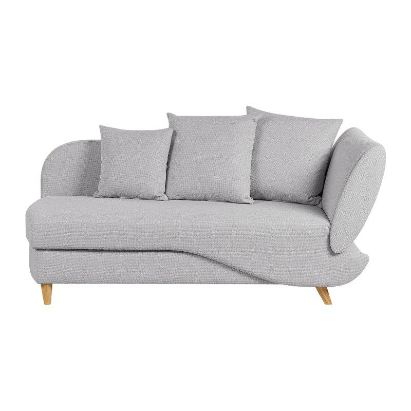 Sağ Köşe Dinlenme Koltuğu Saklama Bölmeli Açık Gri-155x69x76 cm - 109844