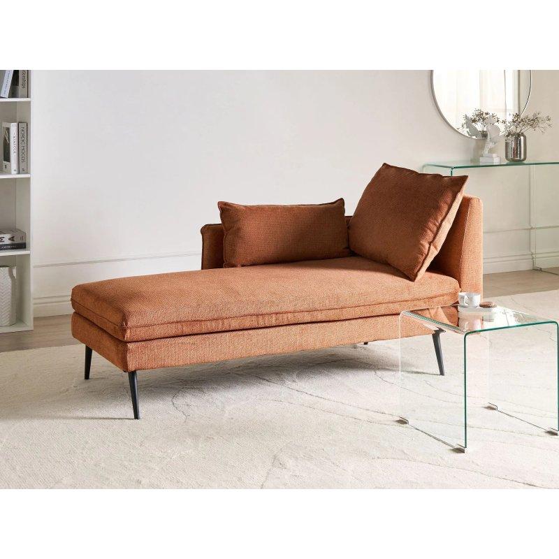 Sağ Taraflı Kumaş Dinlenme Koltuğu Turuncu-168x87x79 cm - 110099