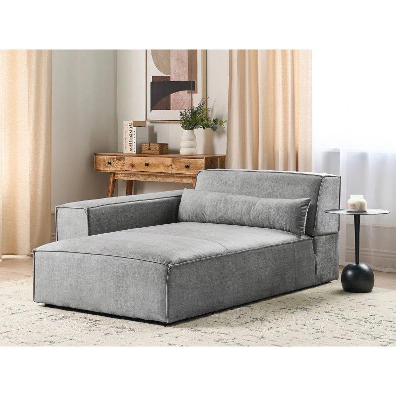 Sağ Yön Dinlenme Koltuğu Kumaş Gri-102x176x70 cm - 110003