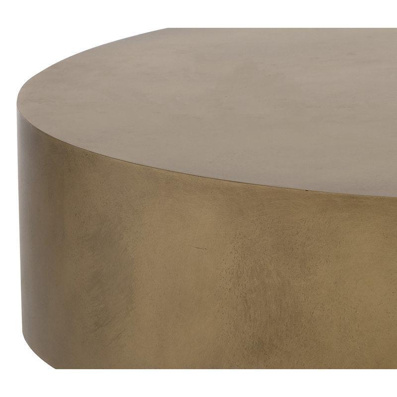 Sanay Pirinç Orta Sehpa Gold 110 cm Yuvarlak - 104743