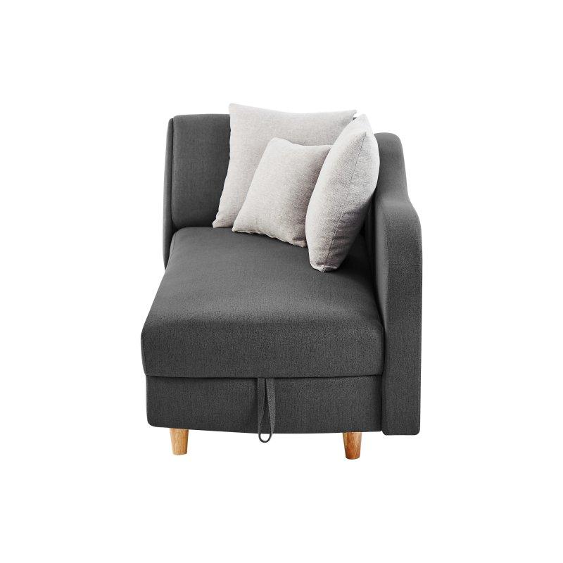 Sandıklı Açılır Dinlenme Koltuğu Kumaş Kaplama Ahşap Ayaklı-160x80x81 cm - 110120