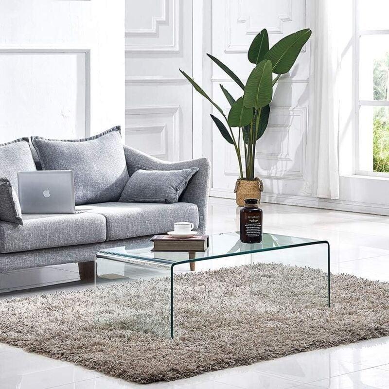 Şeffaf Cam Orta Sehpa 98x45x30 cm - 103254