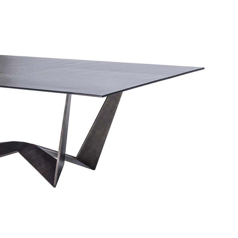 Seramik Masa 180x90 cm Siyah Çelik Ayaklı - 89497
