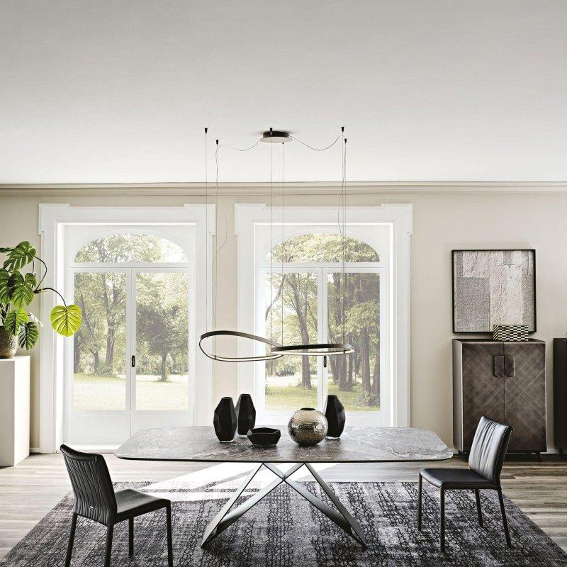 Seramik Masa 200x100 cm Siyah Çelik Ayaklı - 89221