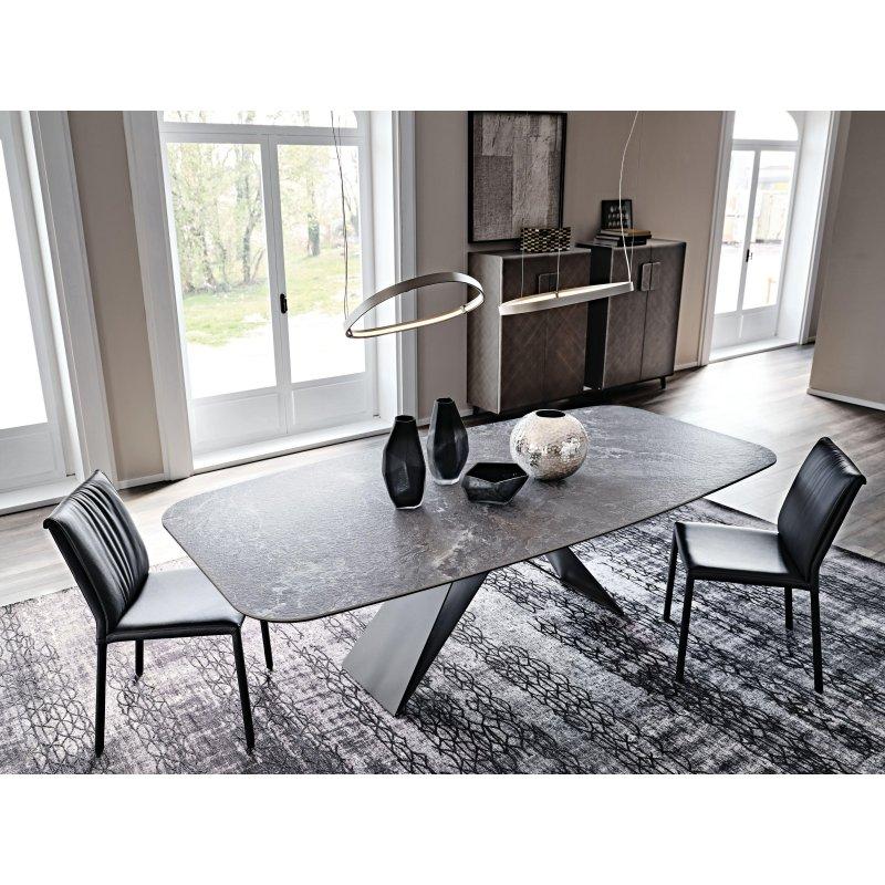 Seramik Masa 200x100 cm Siyah Çelik Ayaklı - 89221