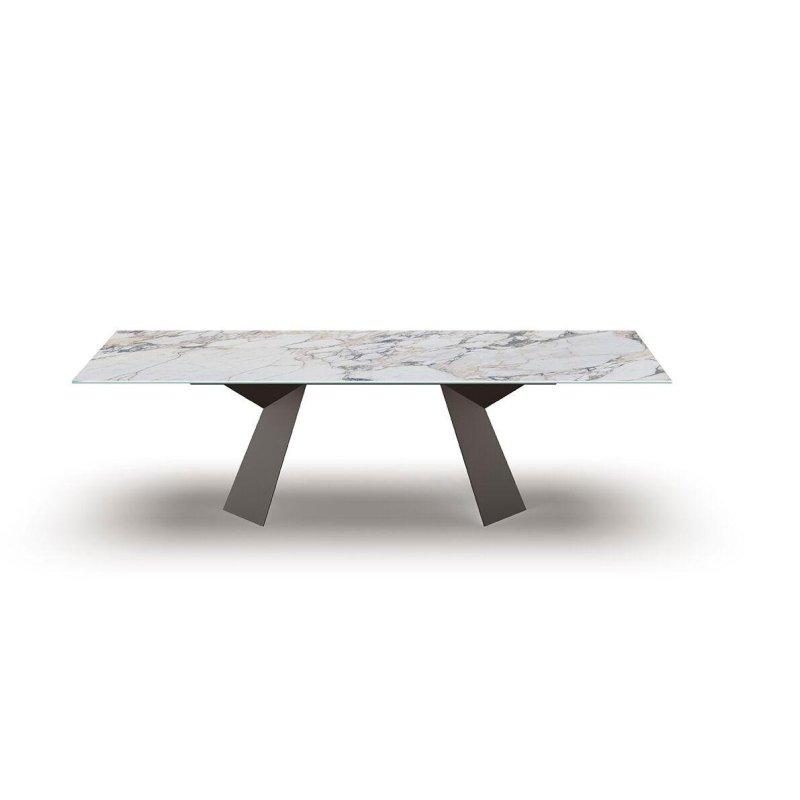 Seramik Masa 200x106 cm Siyah Metal Ayaklı - 89713