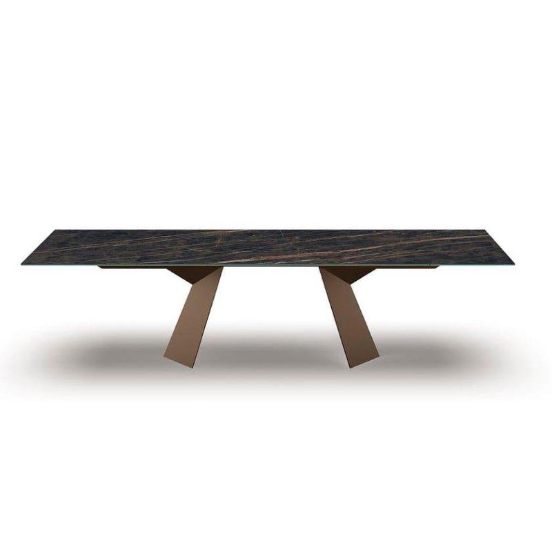 Seramik Masa 200x106 cm Siyah Metal Ayaklı - 89713