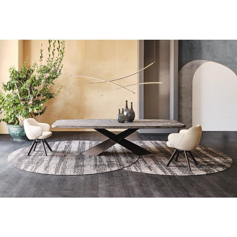 Seramik Masa 200x120 cm Fırınlanmış Çelik Ayak - 89350