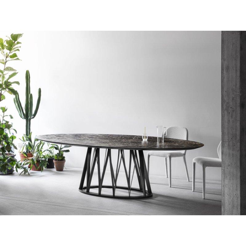 Seramik Masa 200x120 cm Siyah Çerçeveli - 89518