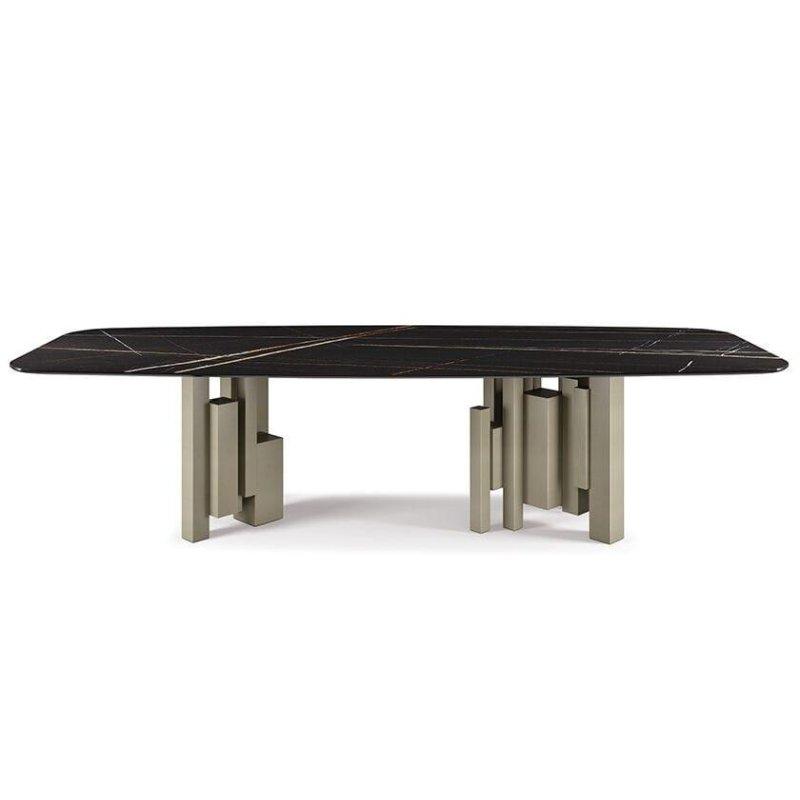 Seramik Masa 240x120 cm Gri Çelik Ayaklı - 89203