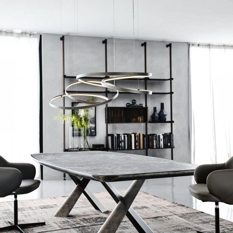 Seramik Masa 240x120 cm Mermer Desenleri ve Çelik Ayak - 89146