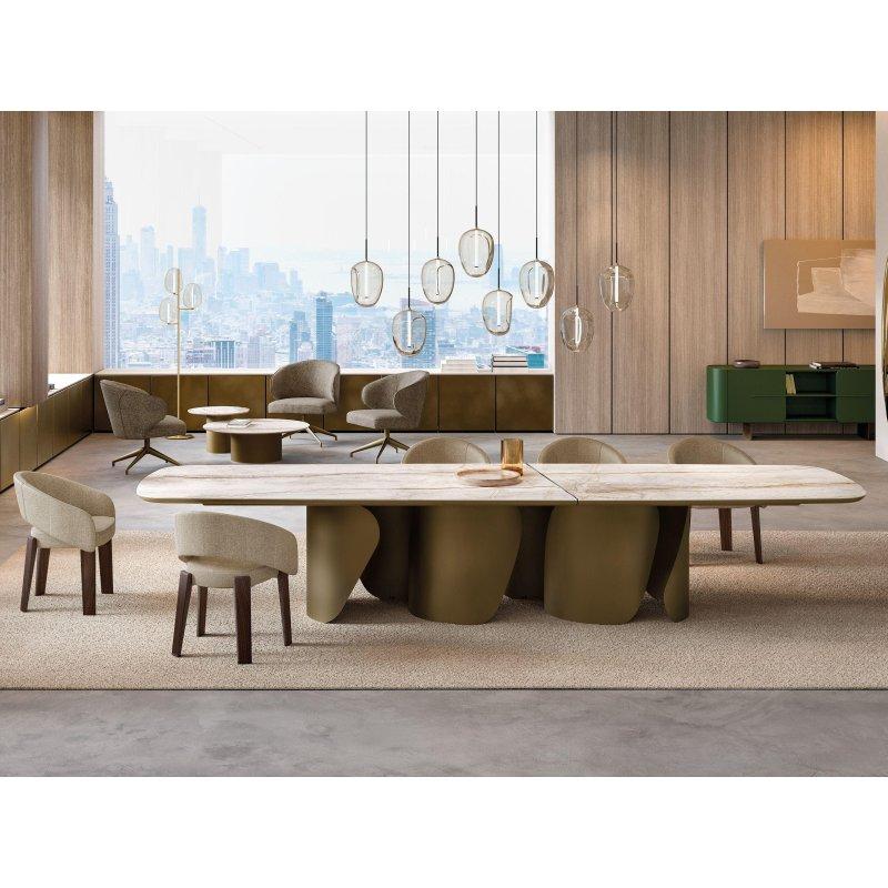 Seramik Masa 340x119 cm Endüstriyel Metal Ayaklı - 89479