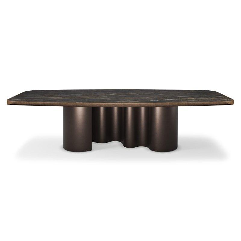 Seramik Masa Gri Çelik Varil Tabanlı 300x128 cm - 89038