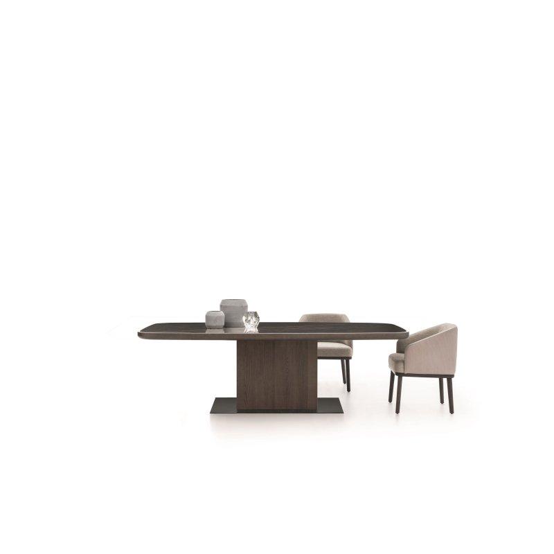 Seramik Masa Koyu Kahverengi Endüstriyel Ahşap Taban 200x100 cm - 88990