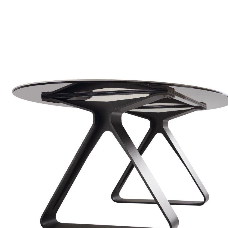 Seramik Masa Oval 250x125 cm Siyah Alüminyum Çerçeveli - 89545