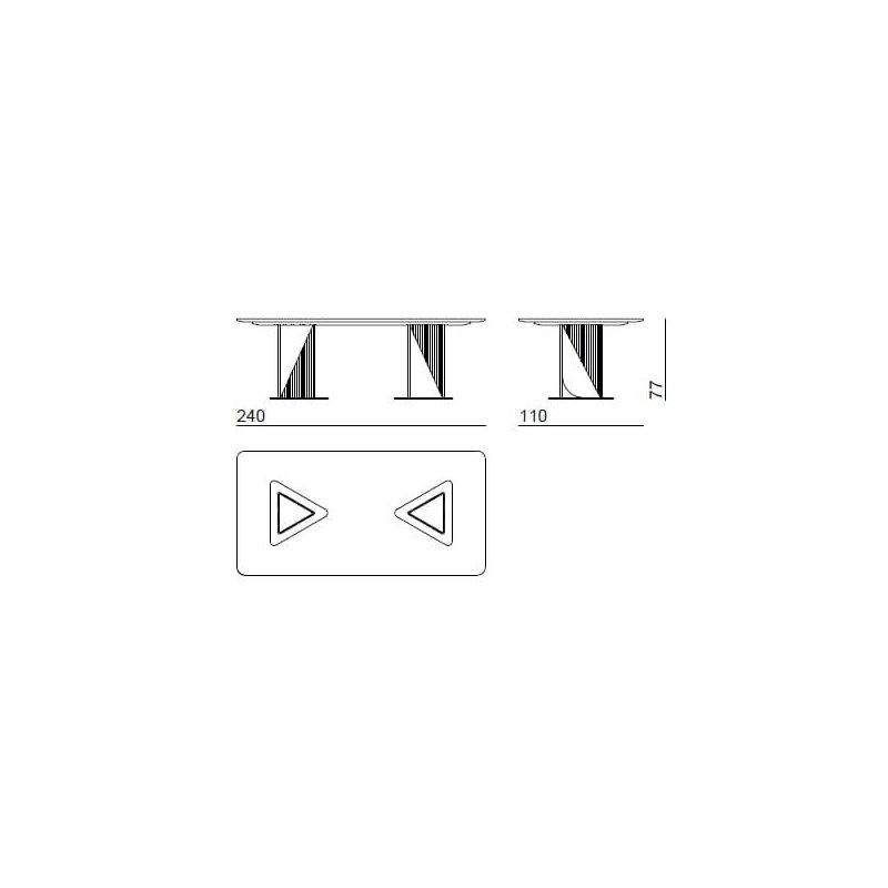 Seramik Masa Siyah Mermer Desenli 200 cm - 89164