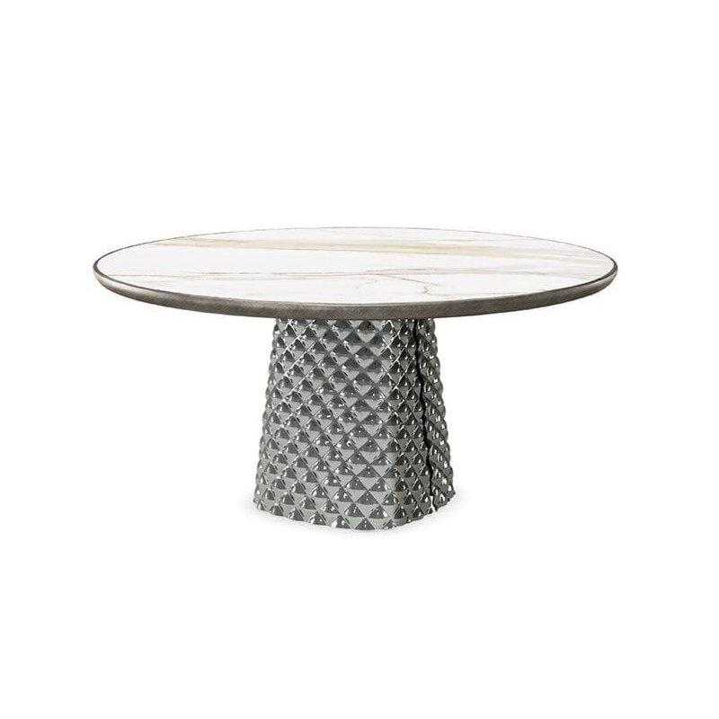 Seramik Masa Yuvarlak 160 cm Bronz Ayaklı - 89596
