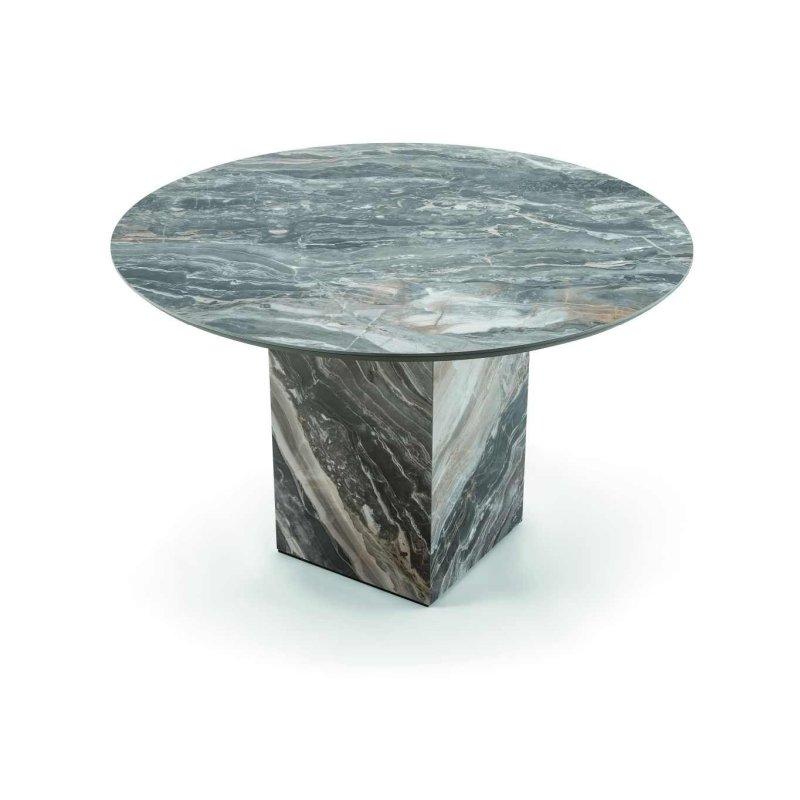 Seramik Masa Yuvarlak Mermer Desenli 120 cm - 89371