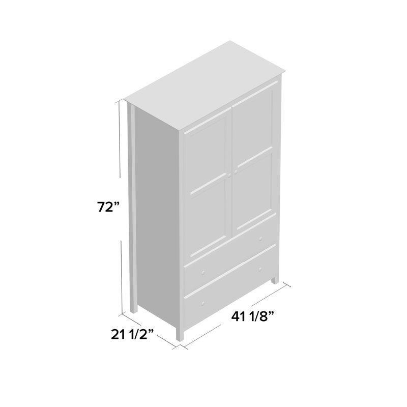 Shaker Masif Çam Ağacı Çift Kapılı Gardrop 183 cm - 91153