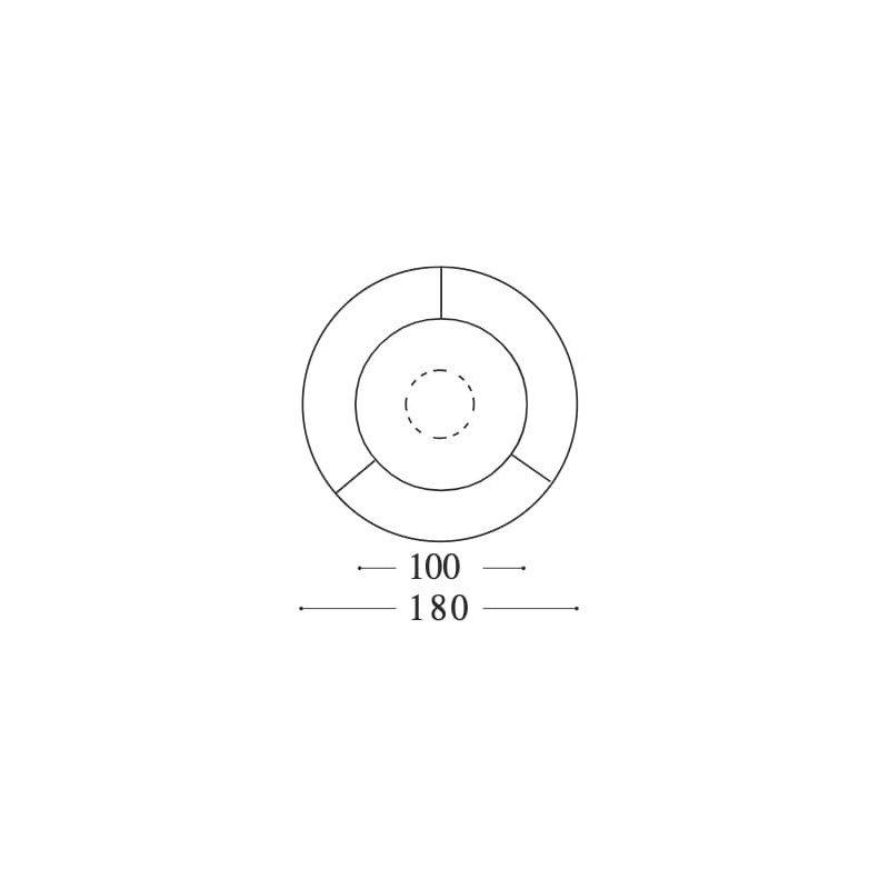 Silindir Tabanlı Siyah Seramik Masa 120 cm Yuvarlak - 89062