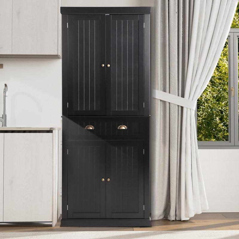 Siyah Ahşap Çok Amaçlı Dolap 183 cm - 92938