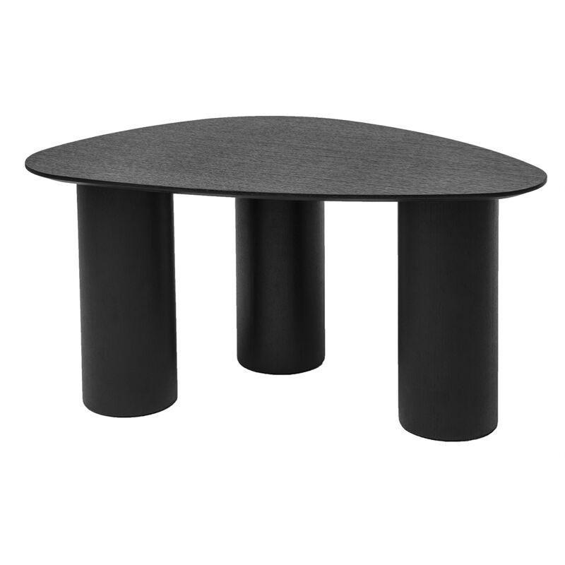 Siyah Ahşap Zigon Sehpa 86x55x45 cm - 107066