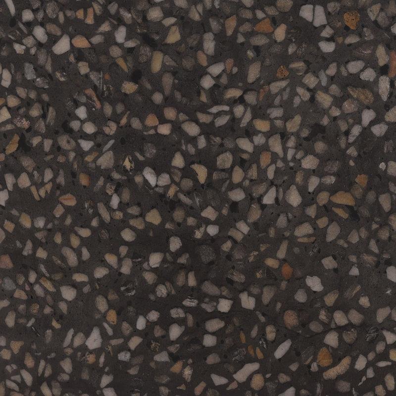 Siyah Beton Terrazzo Orta Sehpa 91x91x40 cm - 105625