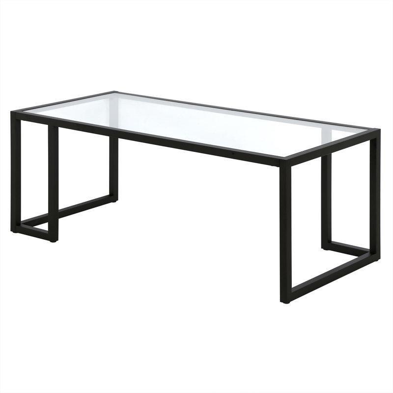 Siyah Cam Orta Sehpa 114 x 51 x 43 cm - 105544