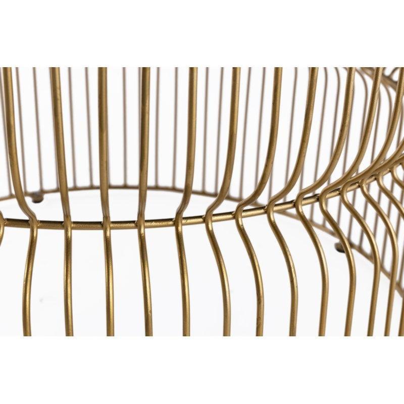Siyah Cam Orta Sehpa 76 cm Yuvarlak Gold Metal Ayaklı - 105508