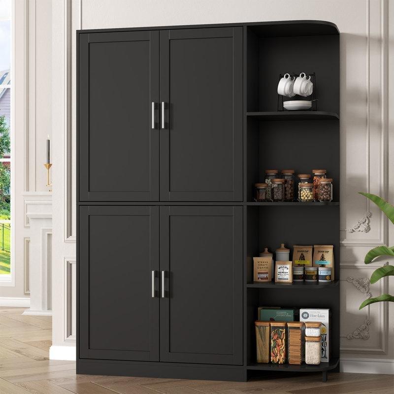 Siyah Çok Amaçlı Dolap 162x106x34 cm - 92827