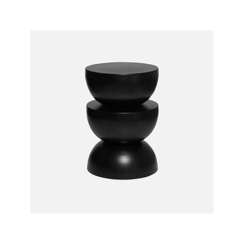 Siyah Demir Minimalist Tasarım Yan Sehpa-32x46x32 cm - 110312