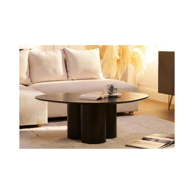 Siyah Endüstriyel Ahşap Orta Sehpa 78x61 cm - 102249