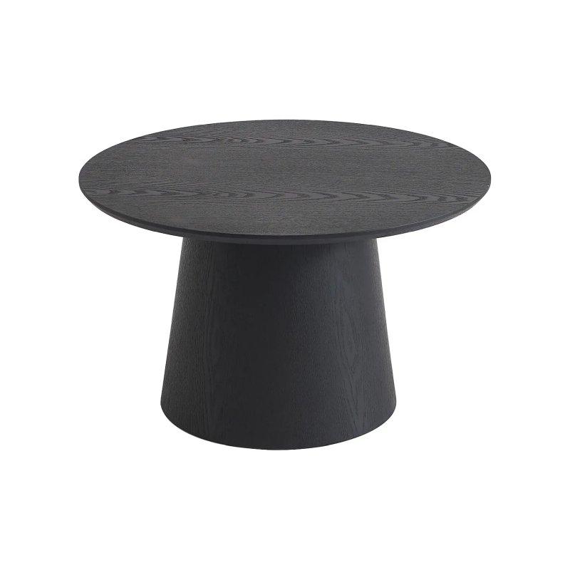 Siyah Endüstriyel Ahşap Zigon Orta Sehpa 50x50 cm - 102474