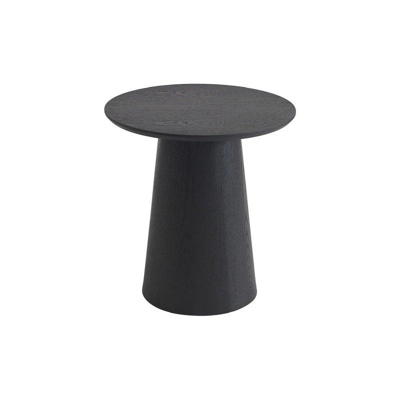 Siyah Endüstriyel Ahşap Zigon Orta Sehpa 50x50 cm - 102474