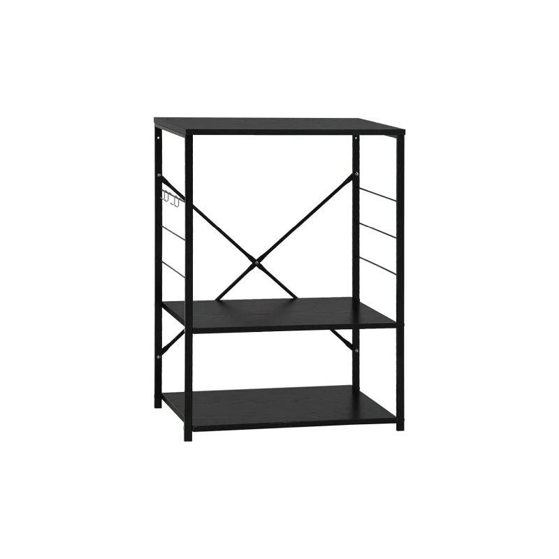 Siyah Endüstriyel Çelik Mikrodalga Fırın Dolabı 60x40x80 cm - 100641