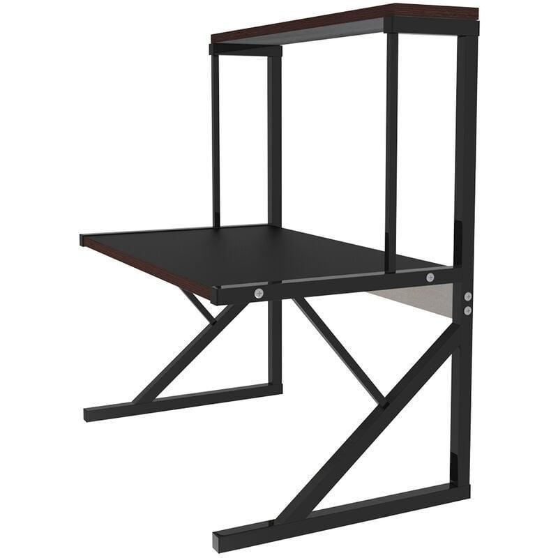 Siyah Endüstriyel Tasarımlı Mikrodalga Fırın Dolabı 65x54x30 cm - 100719