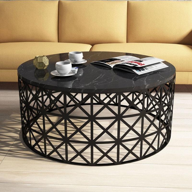 Siyah Ferforje Orta Sehpa 90x38x90 cm - 104284