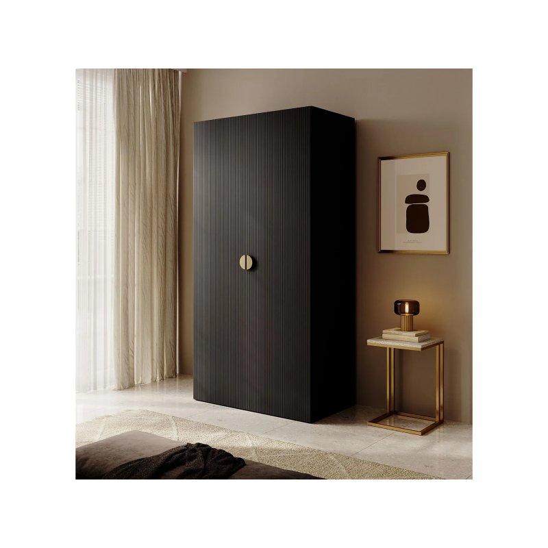 Siyah Gardrop 100x200 cm 2 Kapılı Askılı - 90382